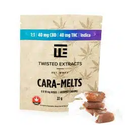 Twisted Extracts - 1:1 THC/CBD Cara-Melts - 40MG - Indica