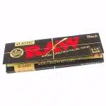 Raw - Black Unrefined Rolling Paper - 1 1/4
