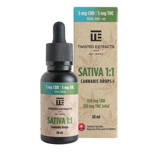 Twisted Extracts - Sativa 1:1 Oil Drops - 30ml