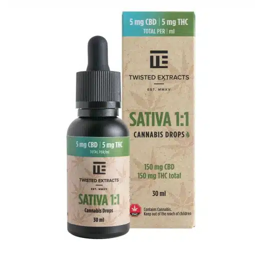 Twisted Extracts - Sativa 1:1 Oil Drops - 30ml