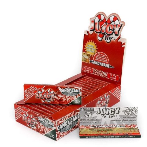 Juicy Jay's - Candy Cane Flavored Rolling Paper - 1 1/4