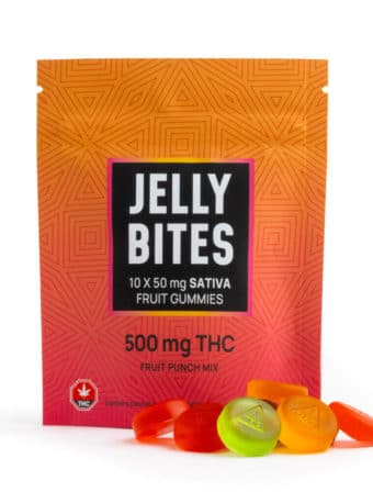 jelly bites fruit punch thc 500mg sativa