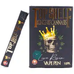 top shelf live resin disposable pen pack and single