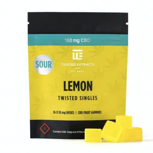 Twisted Extracts – CBD Singles Sour Lemon – 160MG