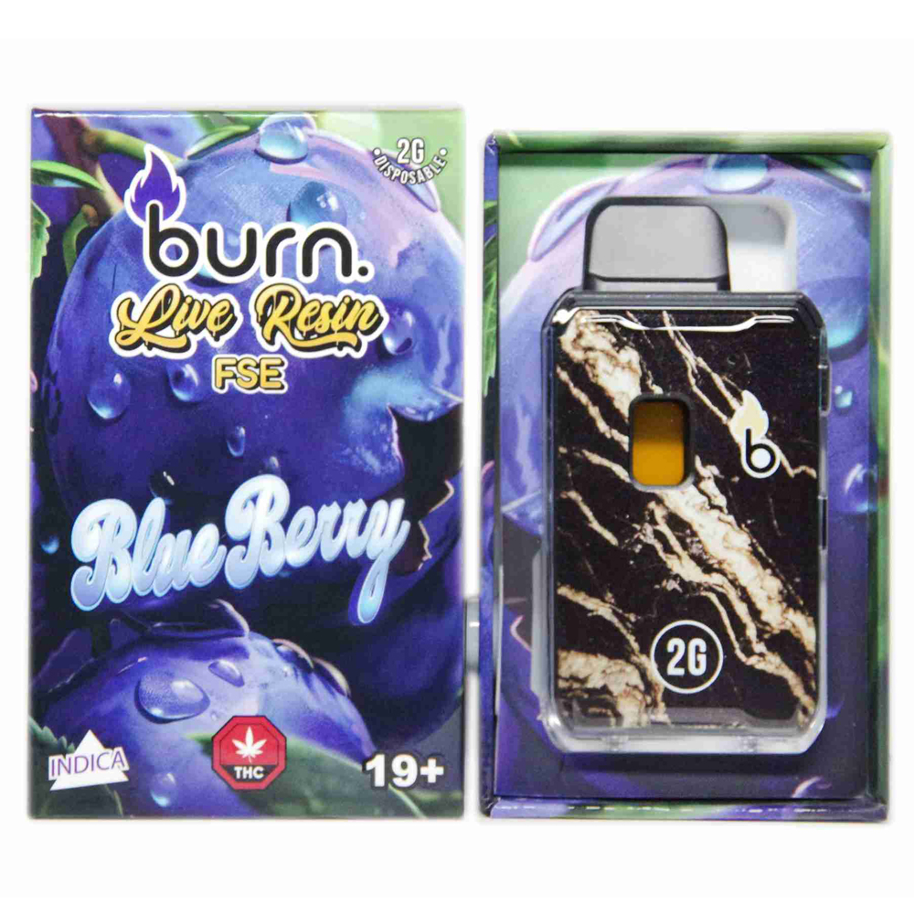 buy-weed-online-dispensary-burn-2g-live-resin-vape-blueberry Burn 2G Live Resin Disposable Vape - Blueberry (Indica) - Image 1