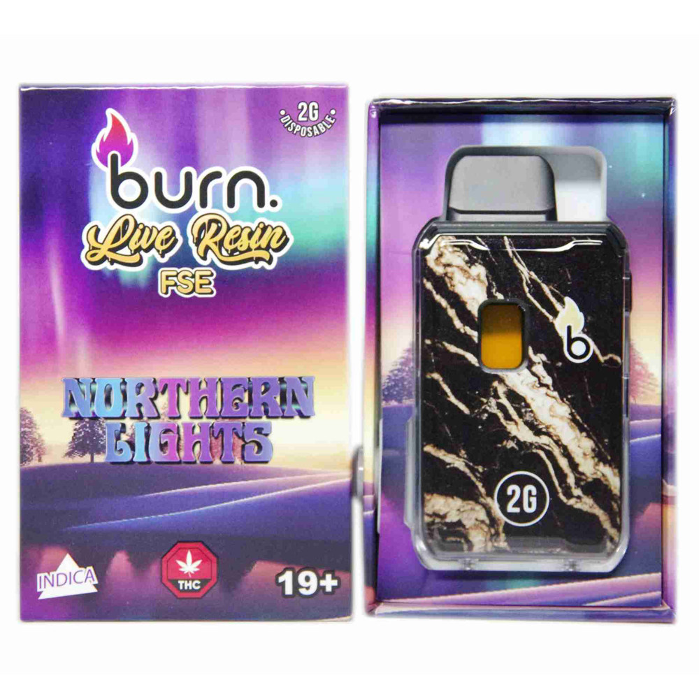 buy-weed-online-dispensary-burn-2g-live-resin-vape-northern-lights Burn 2G Live Resin Disposable Vape - Northern Lights (Indica) - Image 1