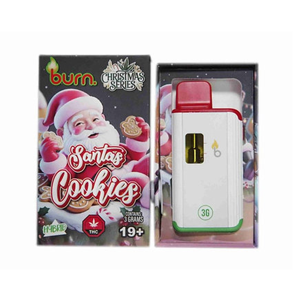 buy-weed-online-dispensary-burn-3g-disposable-christmas-cookies Burn 3G THC Disposable Vape - Santas Cookies (Hybrid) - Image 1